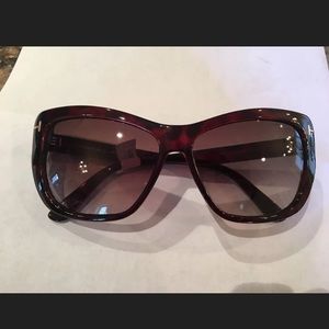 New Tom Ford Lindsay sunglasses dark Havana